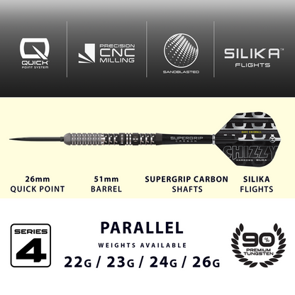 Harrows Dave Chisnall Series 4 90% Tungsten Steeldarts
