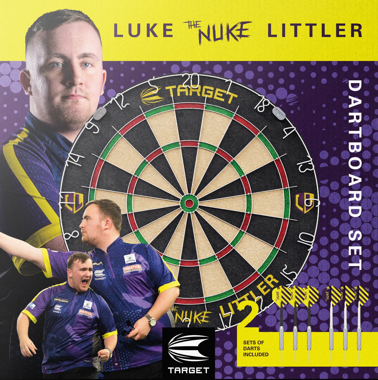 Target Luke Littler Steeldartboard Set