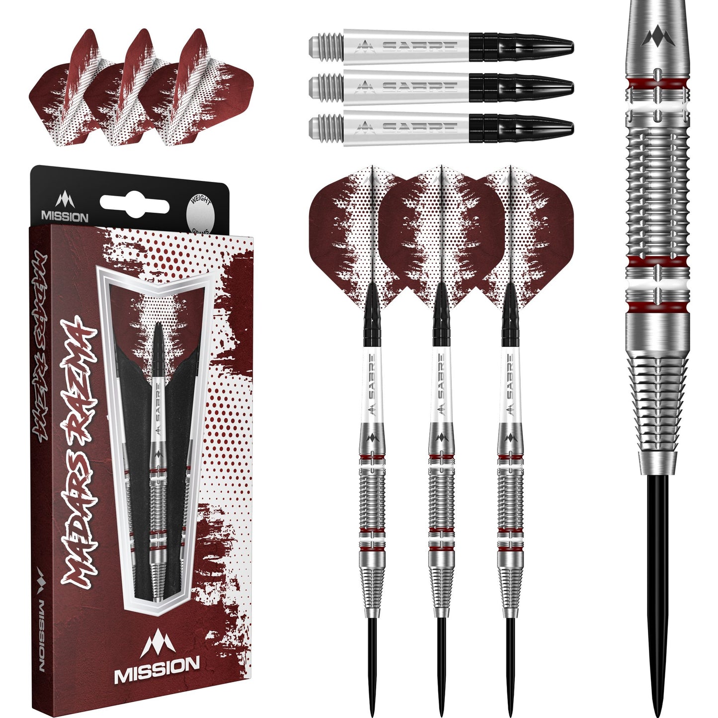 Missie Madars Razma 95% wolfraamstaal darts 