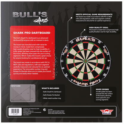 Bull's NL Shark Pro Dartbord incl. Draaibeugel