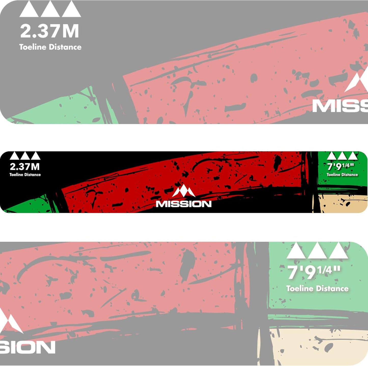 Mission Throwline Oche Sticker - Abwurflinie - Double Top
