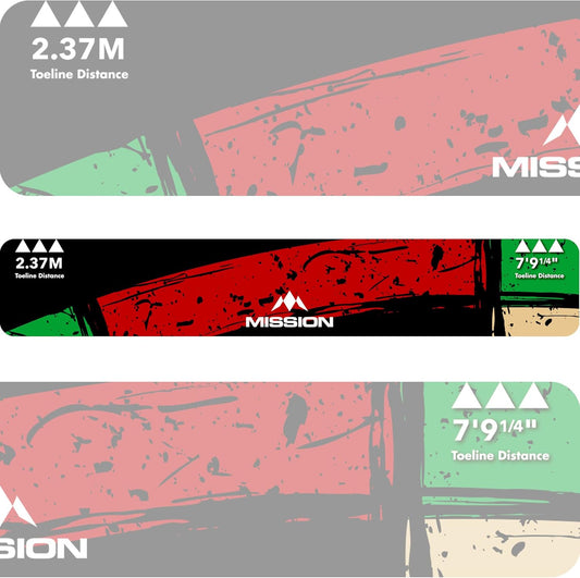 Mission Throwline Oche Sticker - Abwurflinie - Double Top