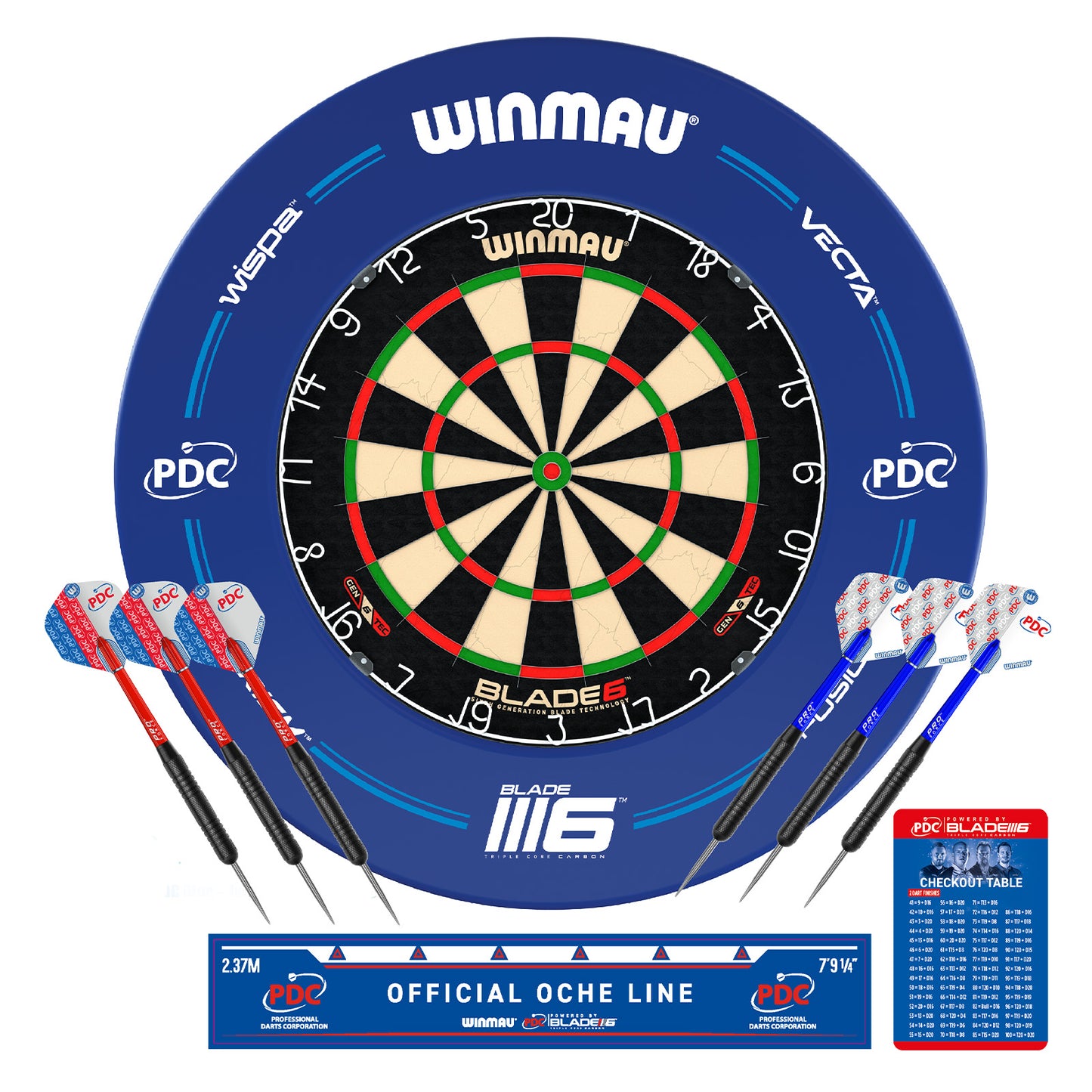 Winmau PDC dartbord surroundset