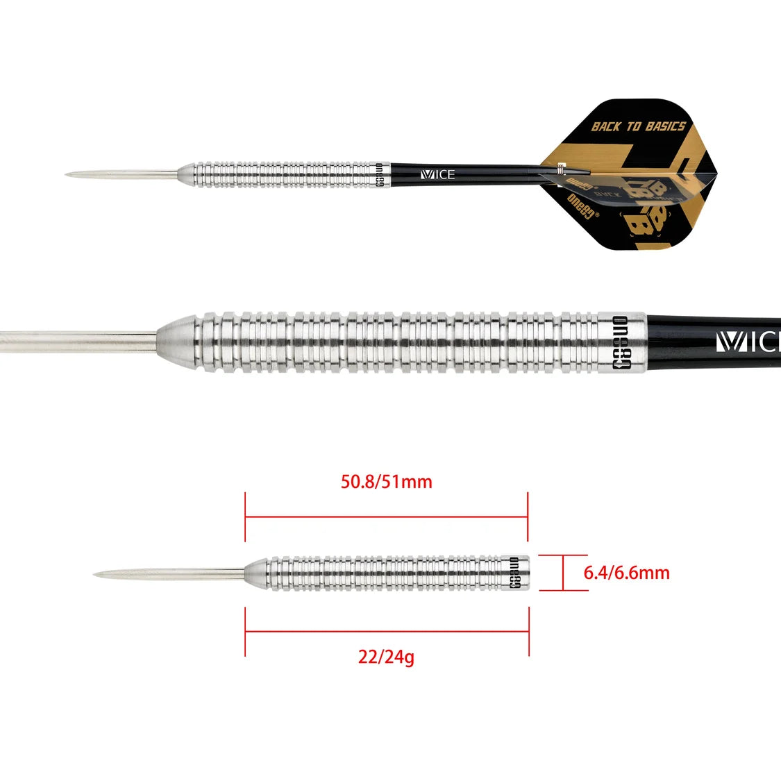 One80 Back To Basic BAS 90% Tungsten Steeldarts