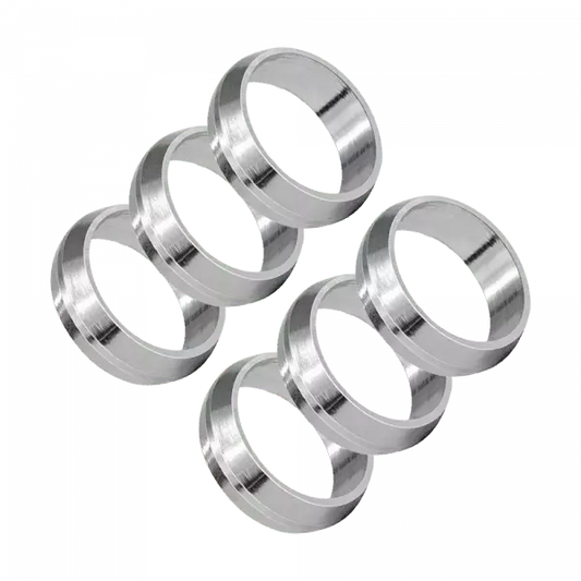 Harrows Pyramid Rings - 6 Stück - Silber