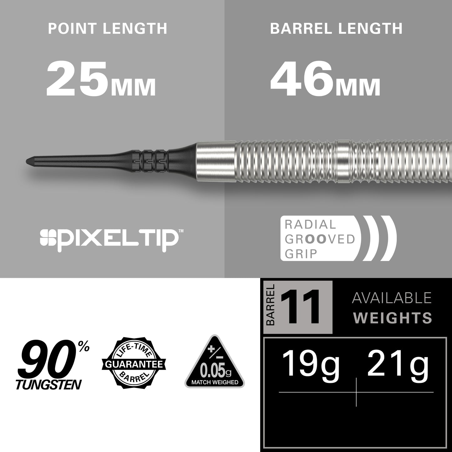 Target Crux 11 90% Tungsten Softdarts