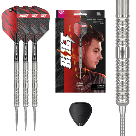 Target Sebastian Bialecki 90% wolfraam Swiss Point stalen darts