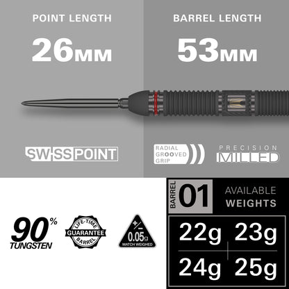 Target Scope 01 90% Tungsten Swiss Point Steeldarts