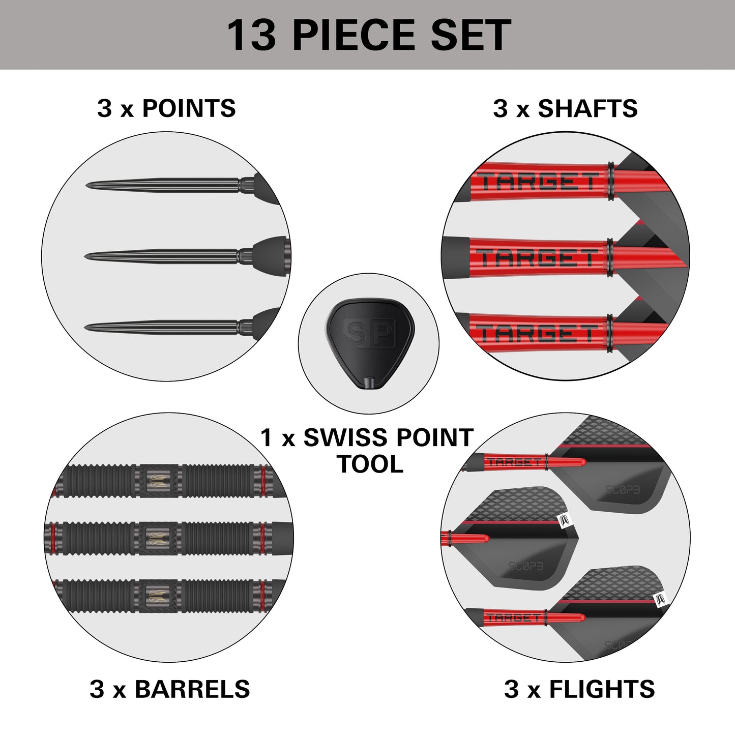 Target Scope 01 90% Tungsten Swiss Point Steeldarts