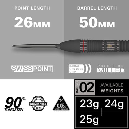 Target Scope 02 90% Tungsten Swiss Point Steeldarts