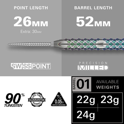 Target Rove 01 90% Tungsten Swiss Point Steeldarts