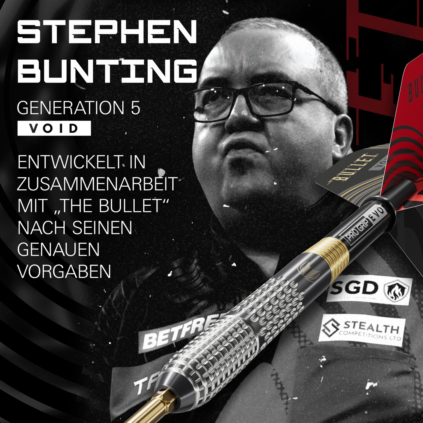 Target Stephen Bunting G5 Void 95% Tungsten Swiss Point Steeldarts