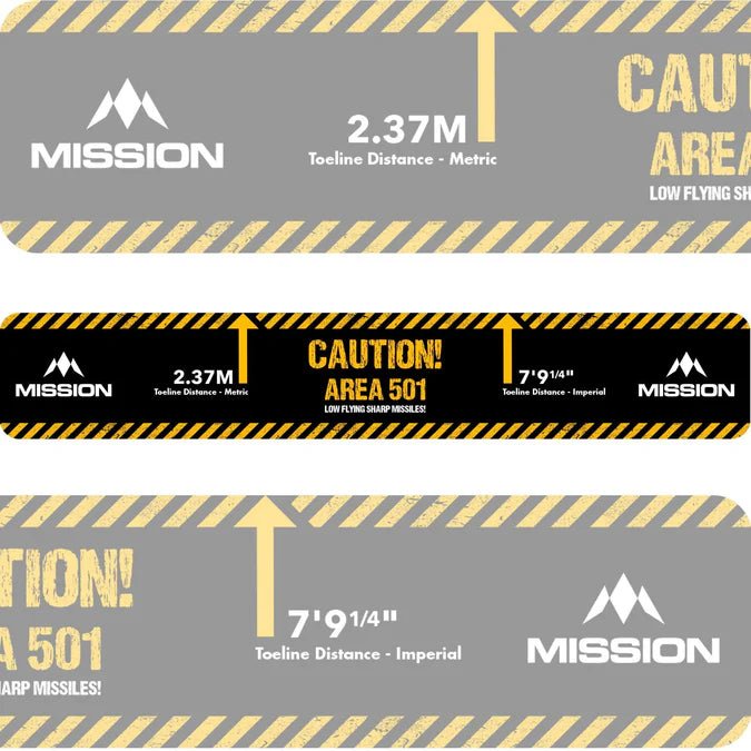 Mission Throwline Oche Sticker - Abwurflinie - Caution Area 501