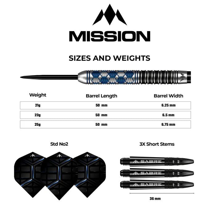 Mission Hexon 90% Tungsten Steeldarts
