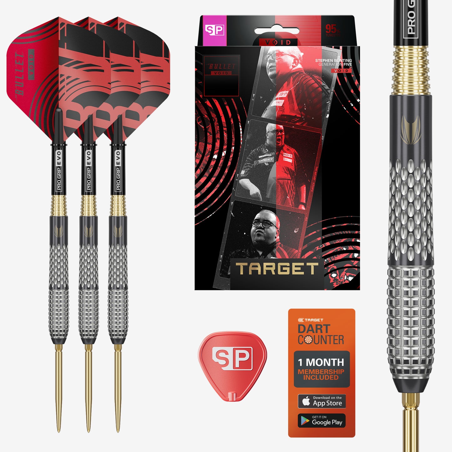 Target Stephen Bunting G5 Void 95% Tungsten Swiss Point Steeldarts