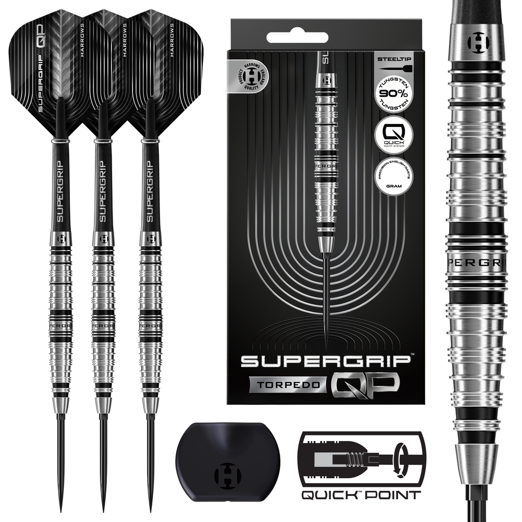Harrows Supergrip QP Torpedo 90% Tungsten Steeldarts