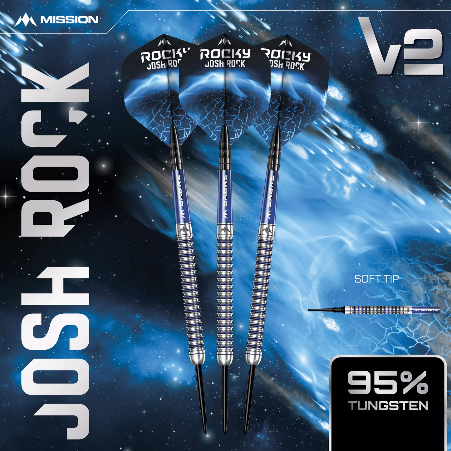 Mission Josh Rock v2 95% Tungsten Steeldarts