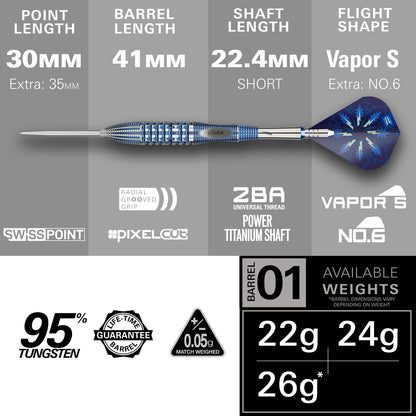 Target Phil Taylor Gx2 95% Tungsten Swiss Point Steeldarts