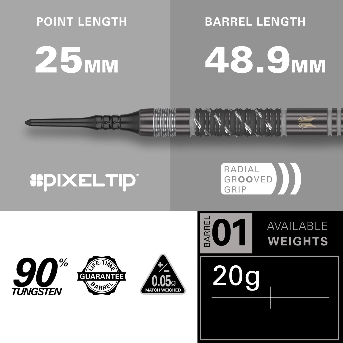 Target Dimitri van den Bergh x Echo 90% Tungsten Softdarts