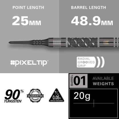 Target Dimitri van den Bergh x Echo 90% Tungsten Softdarts