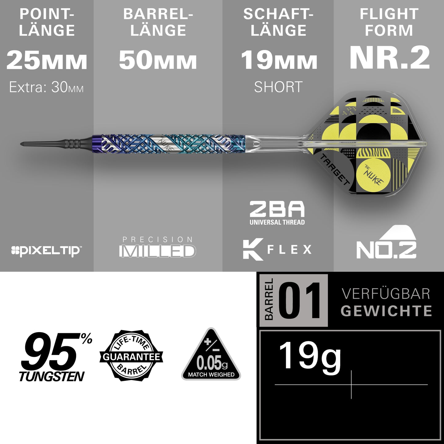 B-Ware Target Luke Littler Edge 95% Tungsten Softdarts