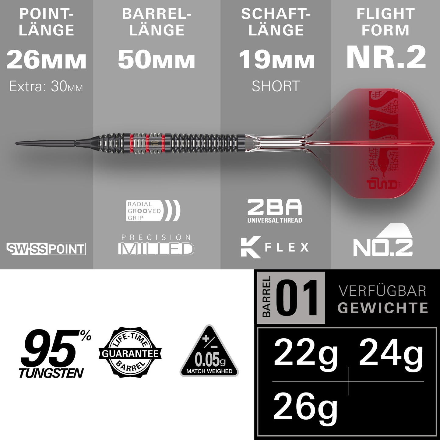 Target Nathan Aspinall 95K 95% Tungsten Swiss Point Steeldarts