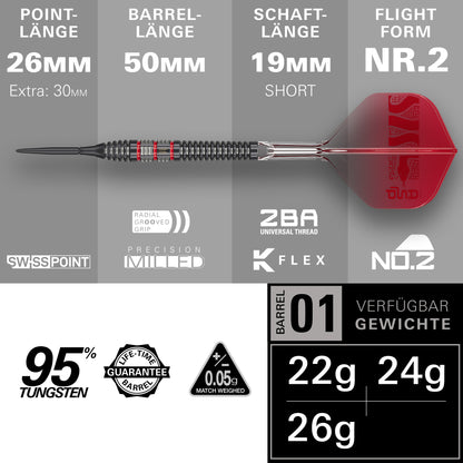 Target Nathan Aspinall 95K 95% Tungsten Swiss Point Steeldarts