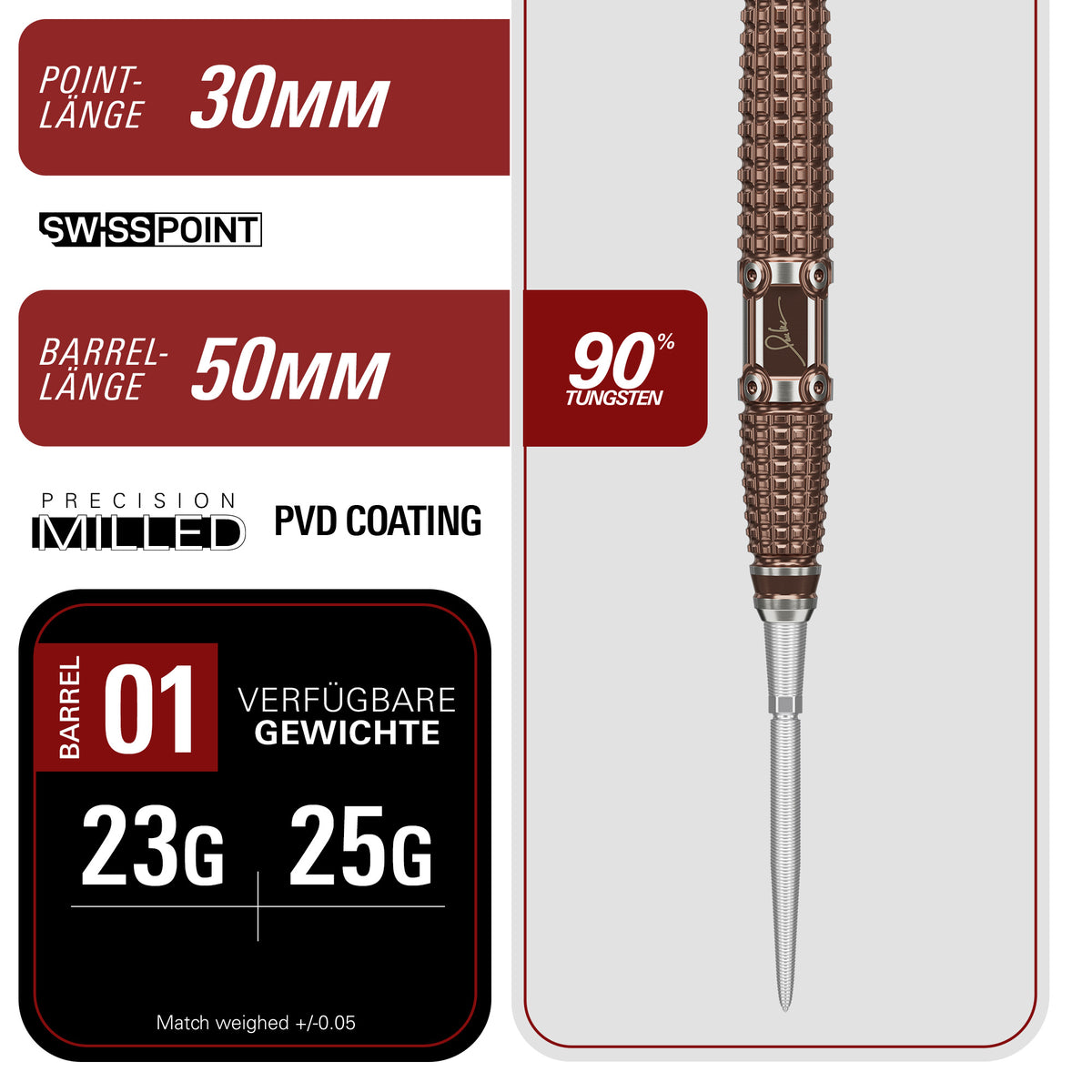 Target Japan Paul Lim G10 The Legend 90% Tungsten Swiss Point Steeldarts
