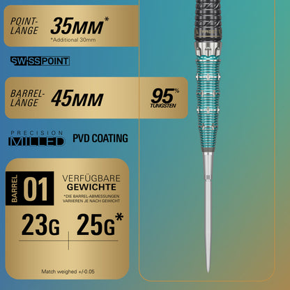 Target Japan The Miracle Rising Sun Limited Edition Champions Set 95% Tungsten Swiss Point Steeldarts