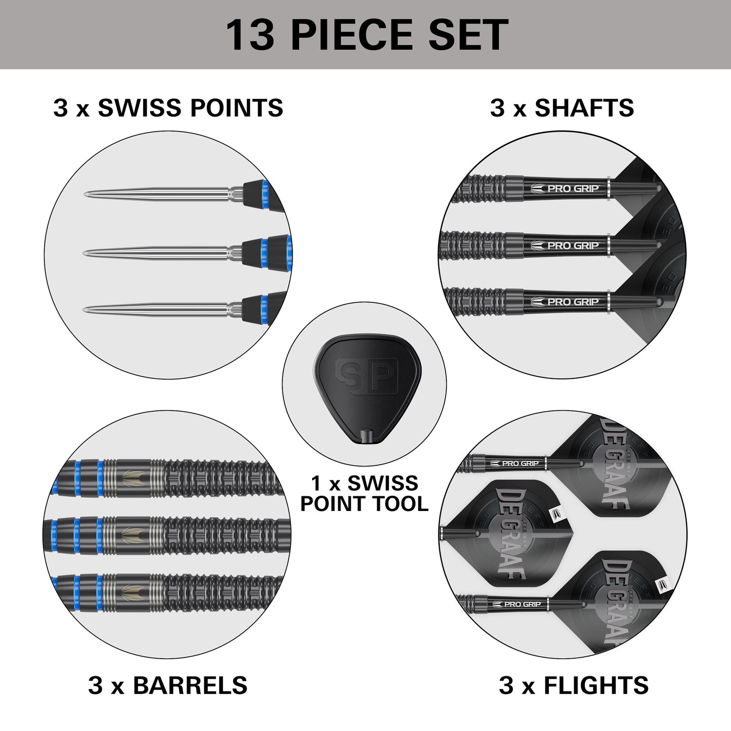 Target Jeffrey de Graaf G1 90% Tungsten Swiss Point stalen darts