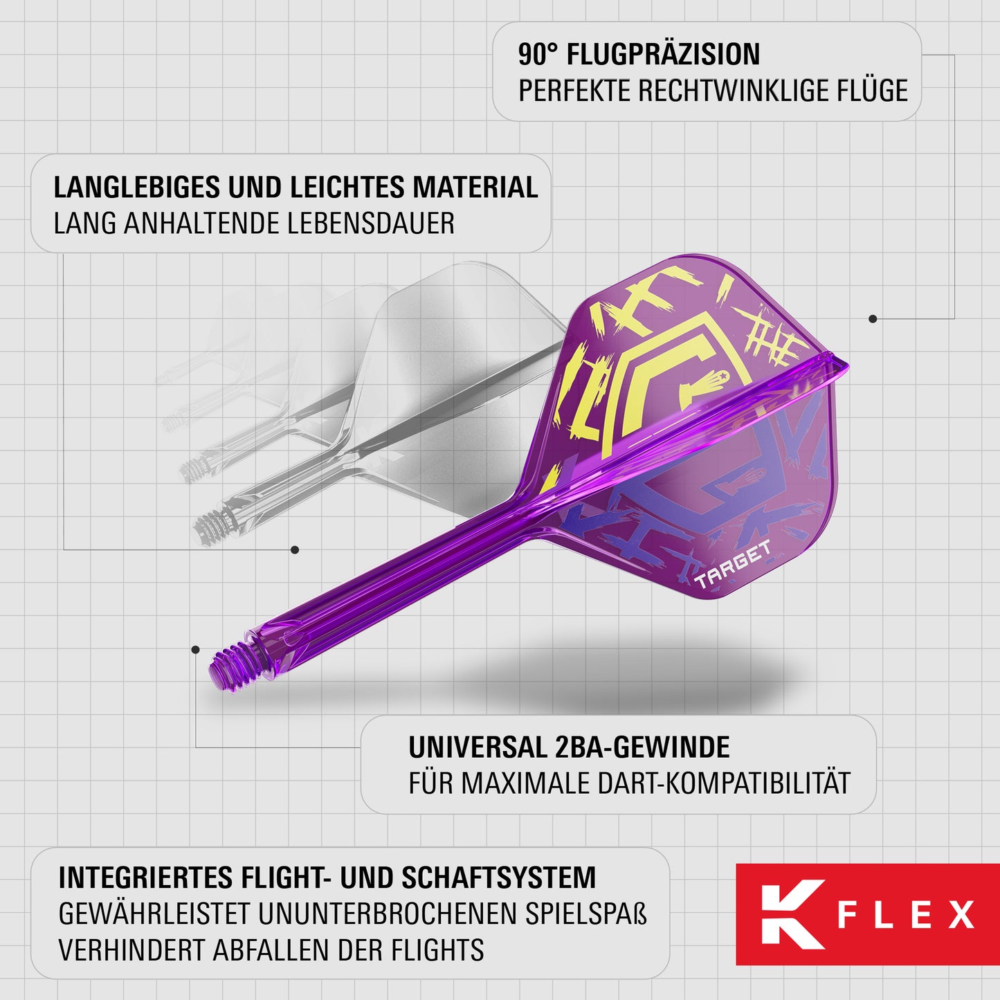 Target K-Flex Flight / Shaft System NO2 - Luke Littler World Champion