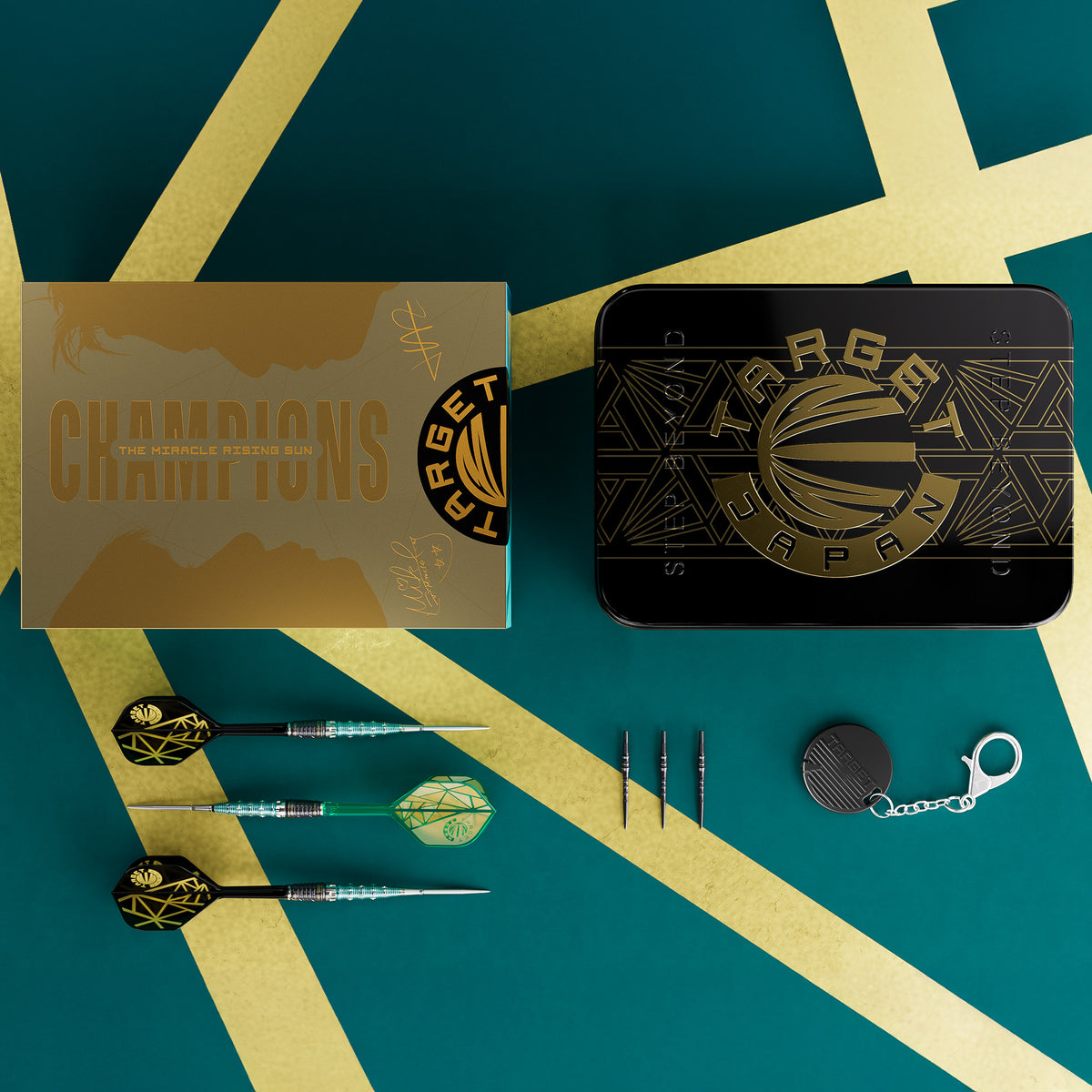 Target Japan The Miracle Rising Sun Limited Edition Champions Set 95% Tungsten Swiss Point Steeldarts