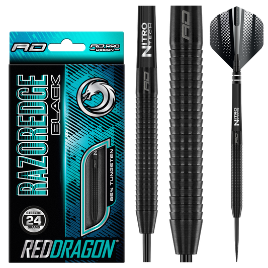 RedDragon Razor Edge zwarte 85% wolfraam stalen darts