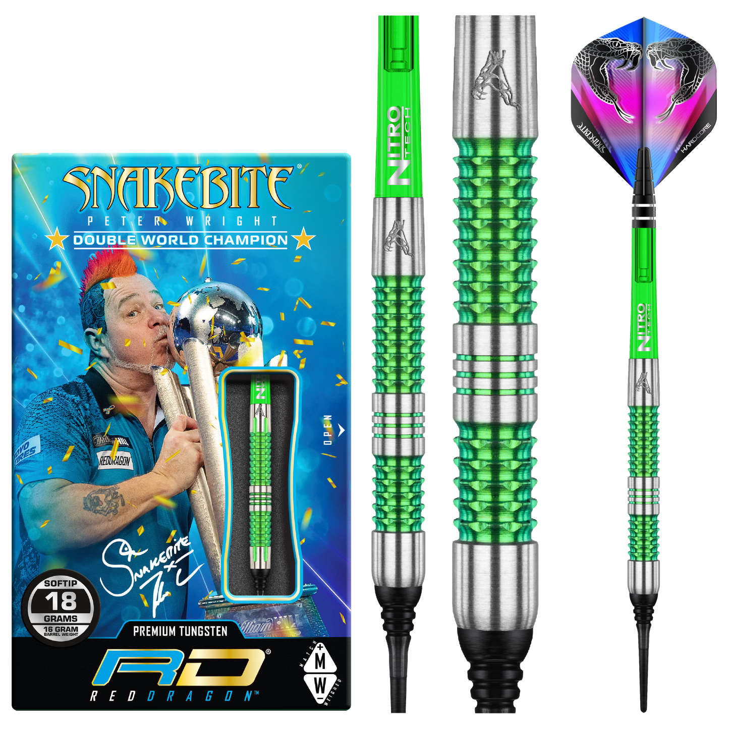 RedDragon Peter Wright Mamba 90% Tungsten Softdarts