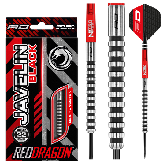 RedDragon Javelin Zwart 85% Tungsten stalen darts