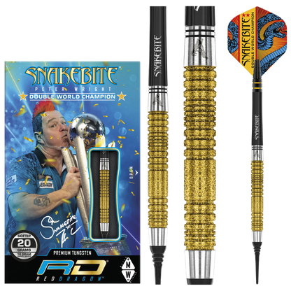 RedDragon Peter Wright Double WC SE Gold 90% Tungsten Softdarts