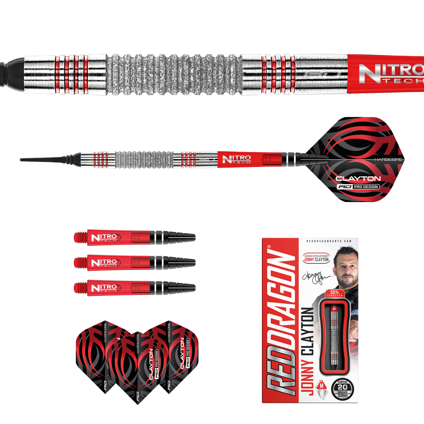 RedDragon Jonny Clayton Element 90% Tungsten Softdarts