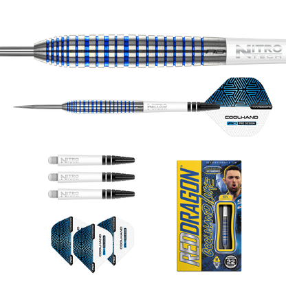 RedDragon Luke Humphries TX3 Cool Blue 90% wolfraamstaal darts