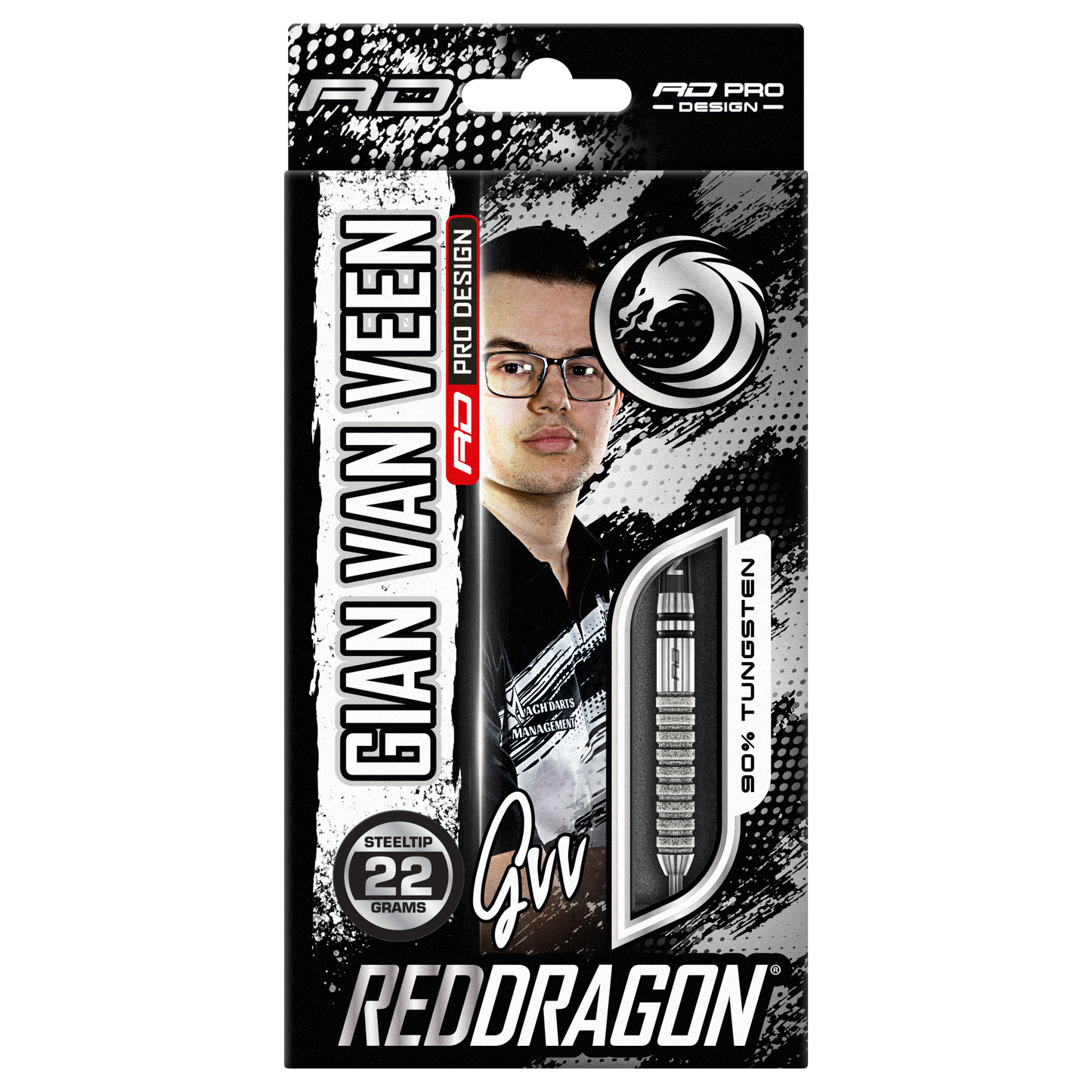 RedDragon Gian van Veen Tour Edition 90% Tungsten Steeldarts