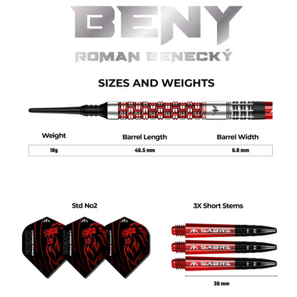 Mission Roman Benecky 90% Tungsten Softdarts