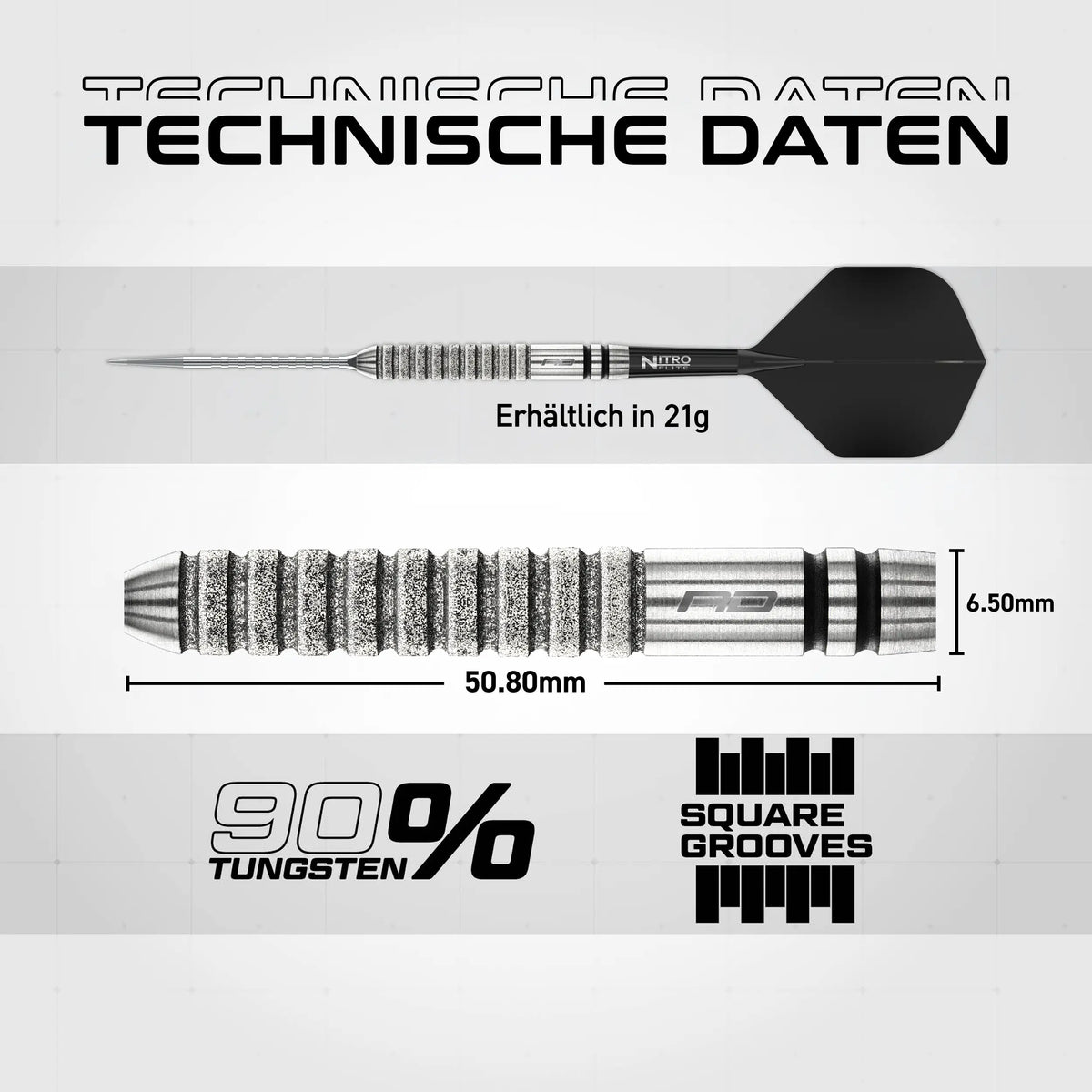 RedDragon Gian van Veen Tour Edition 90% Tungsten Switch Point Steeldarts