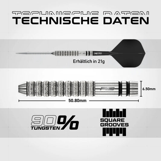 RedDragon Gian van Veen Tour Edition 90% Tungsten Switch Point Steeldarts