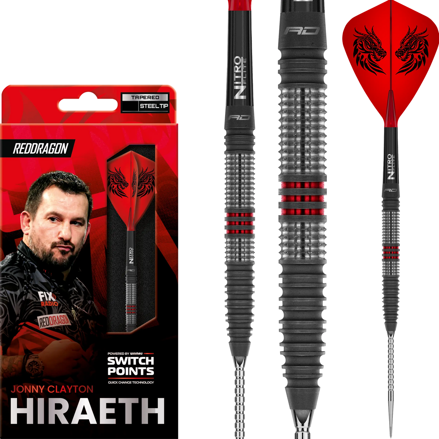 RedDragon Jonny Clayton Hiraeth 90% Tungsten Switch Point Steeldarts