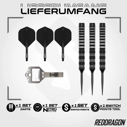 RedDragon Sable Parallel 90% Tungsten Switch Point Steeldarts