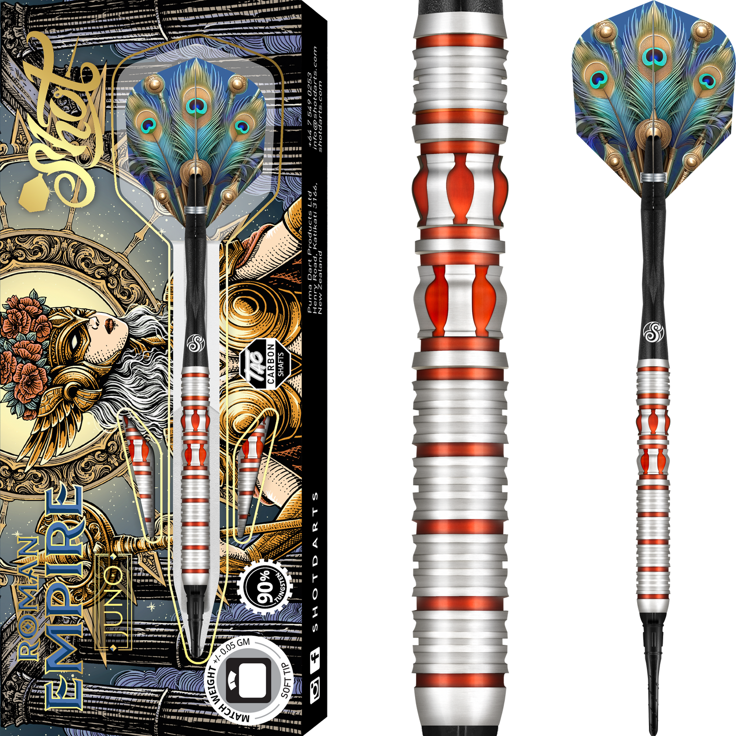 Shot Roman Empire Juno 90% Tungsten Softdarts