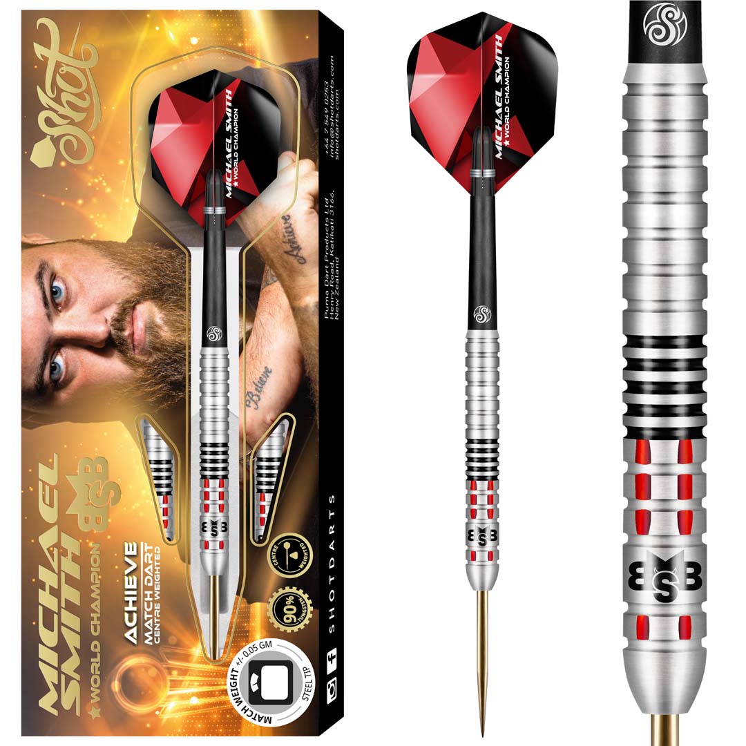 Shot Michael Smith behaalt 90% Tungsten Steel-darts