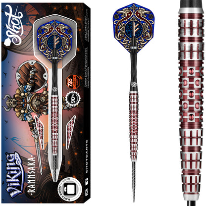 Shot Viking Rannsaka 90% wolfraam stalen darts