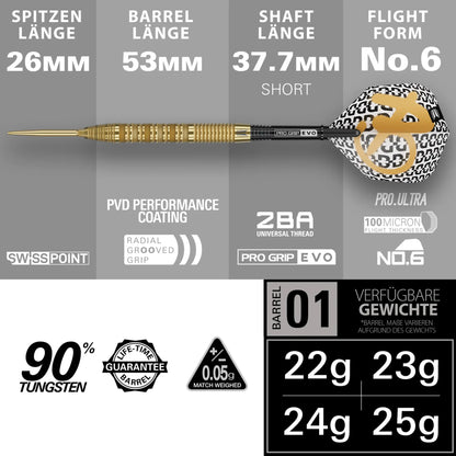 Target Bolide Envy 01 90% Tungsten Swiss Point Steeldarts