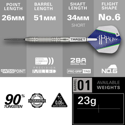 Target Shane Mc Guirk 90% Tungsten Swiss Point Steeldarts
