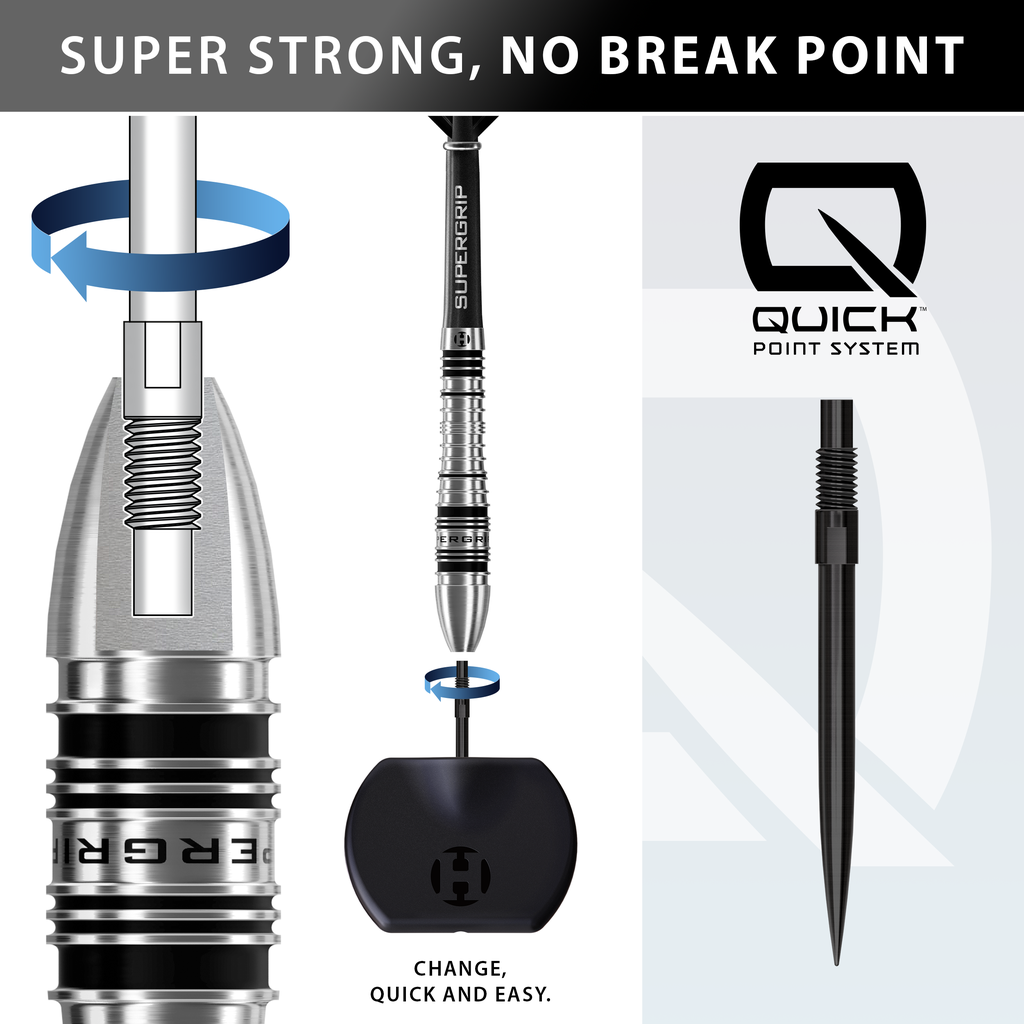 Harrows Supergrip QP Bomb 90% Tungsten Steeldarts